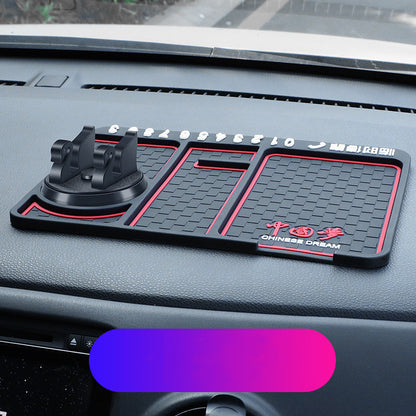 Non-Slip Car Phone Pad For 4-in-1 Car Parking Number Card Anti-Slip Mat Auto Phone Holder Sticky Anti Slide Dash Phone Mount 