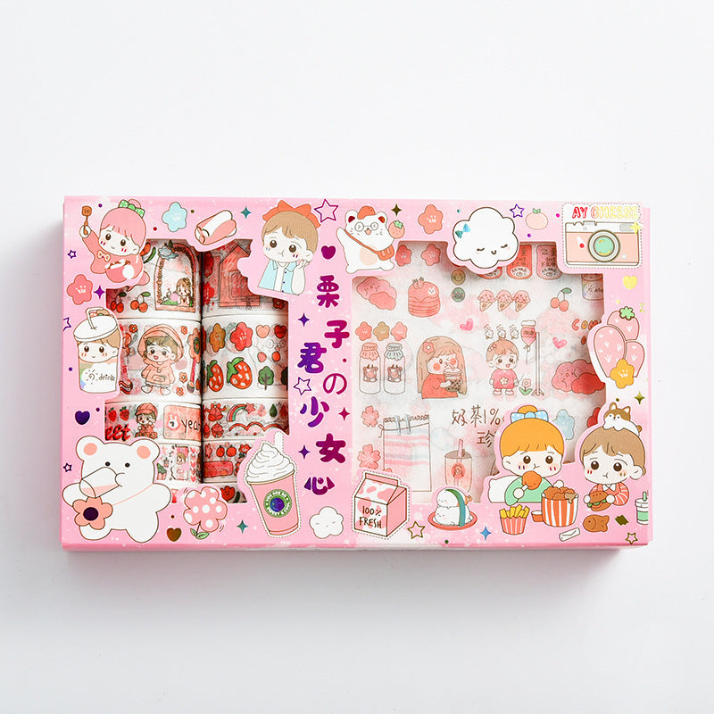 Girl Series 1010 Tape Stickers Gift Set Cute Hand Account DIY Materials d8fa5dd8 c1c1 4991 a152 42f0adca116a