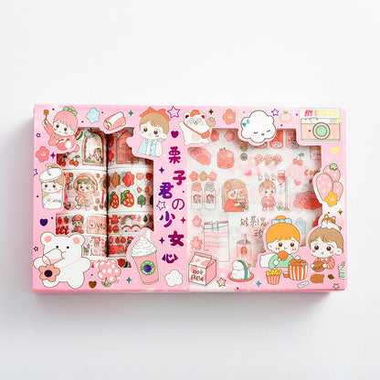 Girl Series 1010 Tape Stickers Gift Set Cute Hand Account DIY Materials d8fa5dd8 c1c1 4991 a152 42f0adca116a