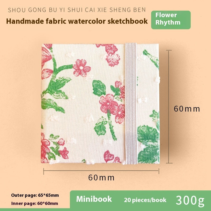 Feiluniao Watercolor Notebook Fabric Handmade Mini Portable Portable Character Sketch Hand Painted Graffiti Drawing Book - 图片 46