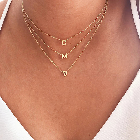 Fashion 26 Initial Letter Necklace Women's Clothing Pendant d909b96d b0dd 43d9 8875 35badbeefd7e
