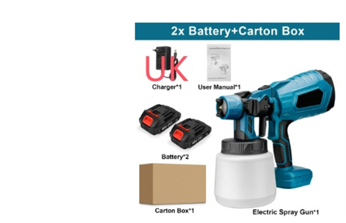 Gun Wireless Paint Sprayer Portable Paint Blue d9230e85 2d1f 4af9 8388 6f7c8e8ecaf6