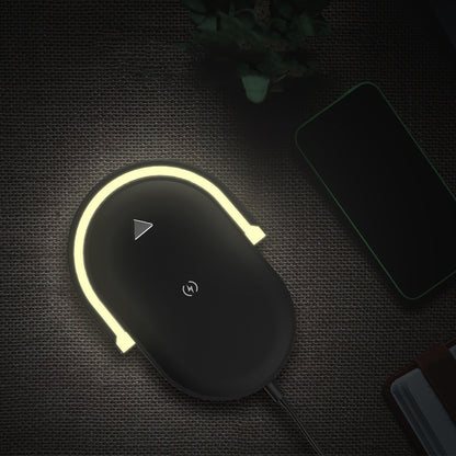 3 In 1 Foldable Wireless Charger Night Light Wireless Charging Station Stonego LED Reading Table Lamp 15W Fast Charging Light - HD Wireless Product #10