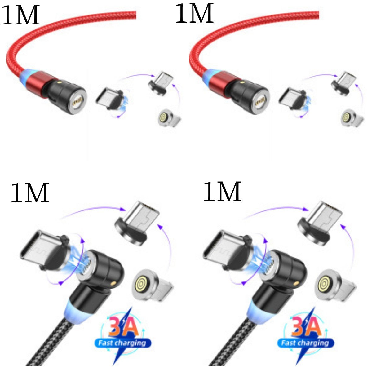 Mobile Phone Charging Three-in-one Magnetic Data Cable - 图片 15
