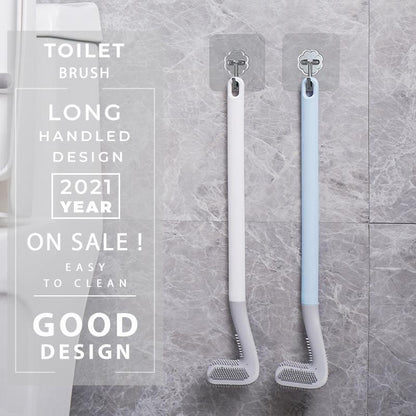 Golf Toilet Brush Wall-Mounted Cleaning Tools Silicone Flexible Bristles Brush Bathroom WC Accessories Cleaning Brush Tools d