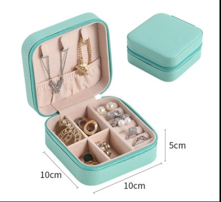 Creative travel portable jewelry box earrings earrings jewelry storage box leather small jewelry bag d96a08f4 a861 44a6 9a05 