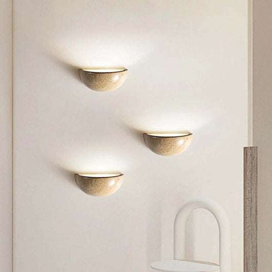 Retro Yellow Cave Stone Bedroom Bedside Lamp Semicircle Living Room Corridor Wall Lamp d97e2abe ea86 4bc4 b7db 5fae7f29da48