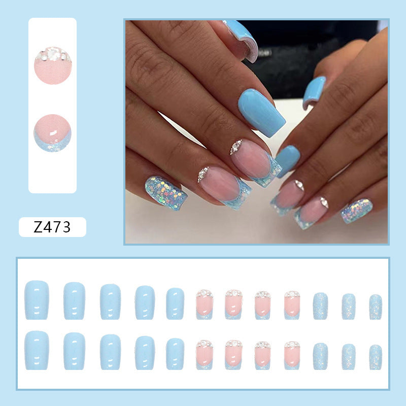 Nail Patch Wearing  Black Bevel French d989effa ce60 47b4 8e14 c507b302d121