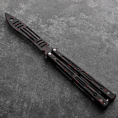 Non-opening Blade Practice Knife Folding Butterfly Knife Training Toy Swinging Knife All Steel d99437d2 b251 4115 929a 149163