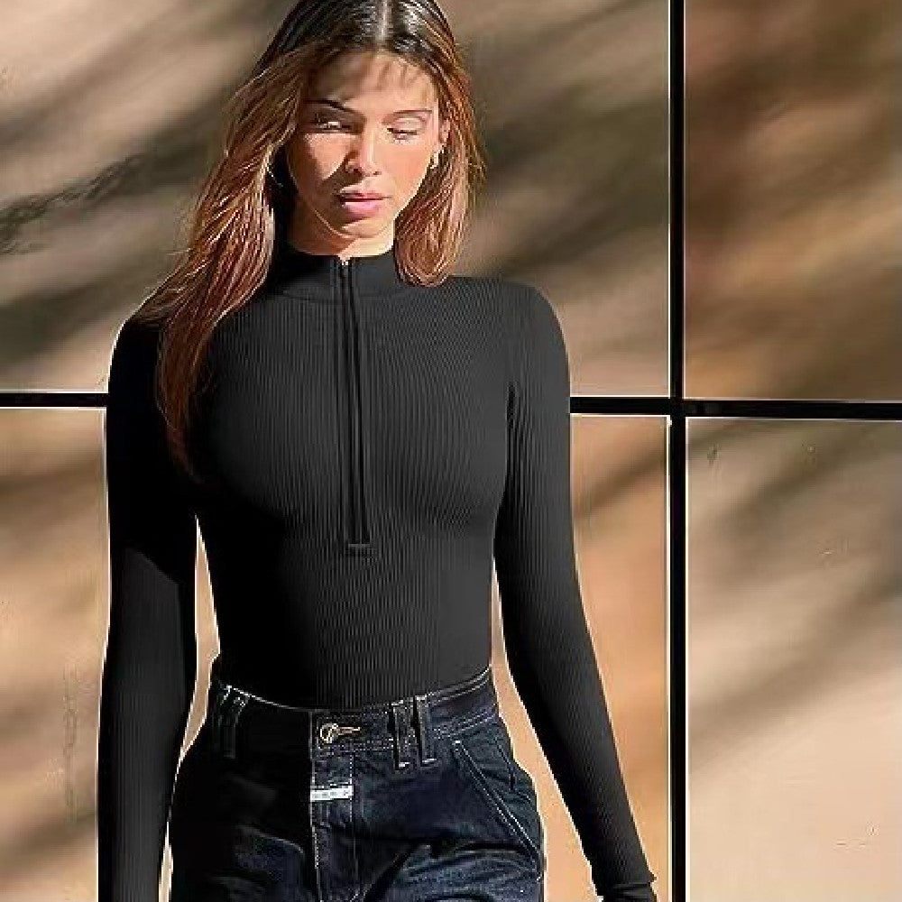 Fashion Long Sleeve Zipper Jumpsuit Seamless Slimming Shapewear For Women Romper d99e2843 96e1 47e4 811a 8b776b73b8d1