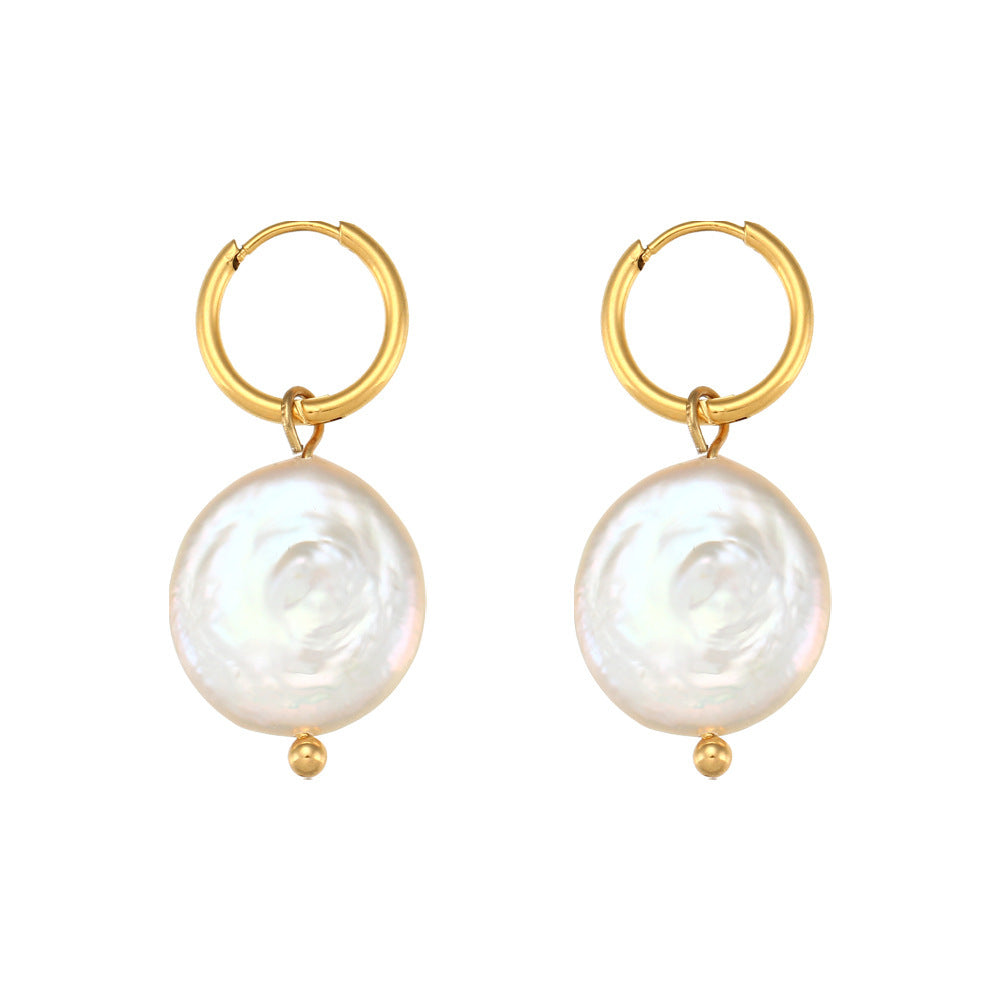 Fashion Elegant Pearl Earrings Ornament Stainless Steel d9a0651c 185a 438e afbb 4b715486bc9a