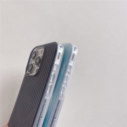 Skin-sensitive Color Corrugated Stripe Magnetic Phone Case - 图片 4