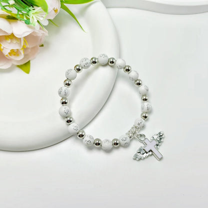 Rosary Bracelet Bronzing Acrylic Cross Bead Bracelet d9b62c89 26b4 4dc6 ba71 c149f18a8631