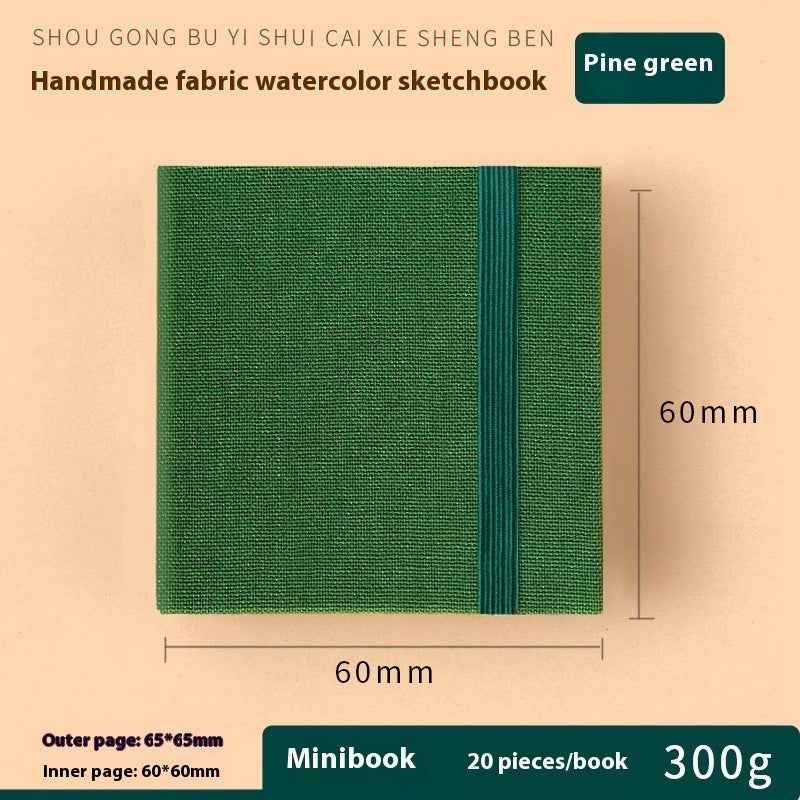 Feiluniao Watercolor Notebook Fabric Handmade Mini Portable Portable Character Sketch Hand Painted Graffiti Drawing Book - 图片 49