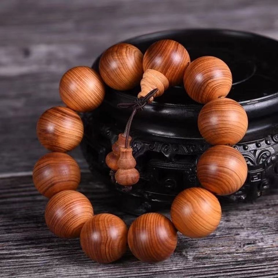 Arborvitae Bracelets Taihang Mountain Yabei Taihang Material Buddha Beads Bracelet Taihang Chenhua Water Wave Buddha Beads d9