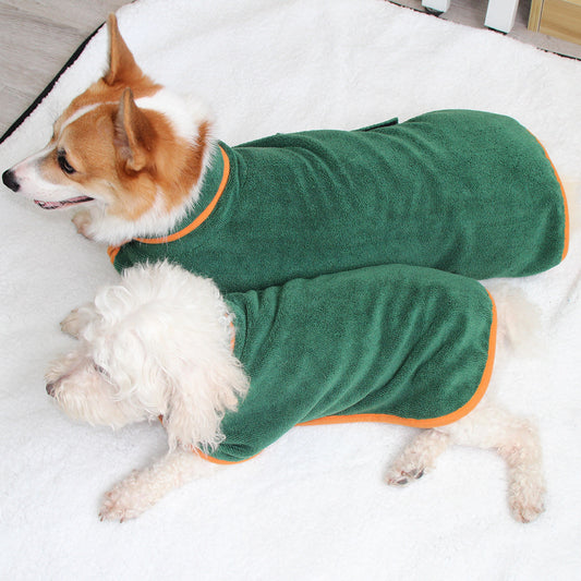 Absorbent Pet Bathrobe With Waist-wrapped Microfiber da0b84a0 7a75 47ef 98a7 0e9ceba44e36