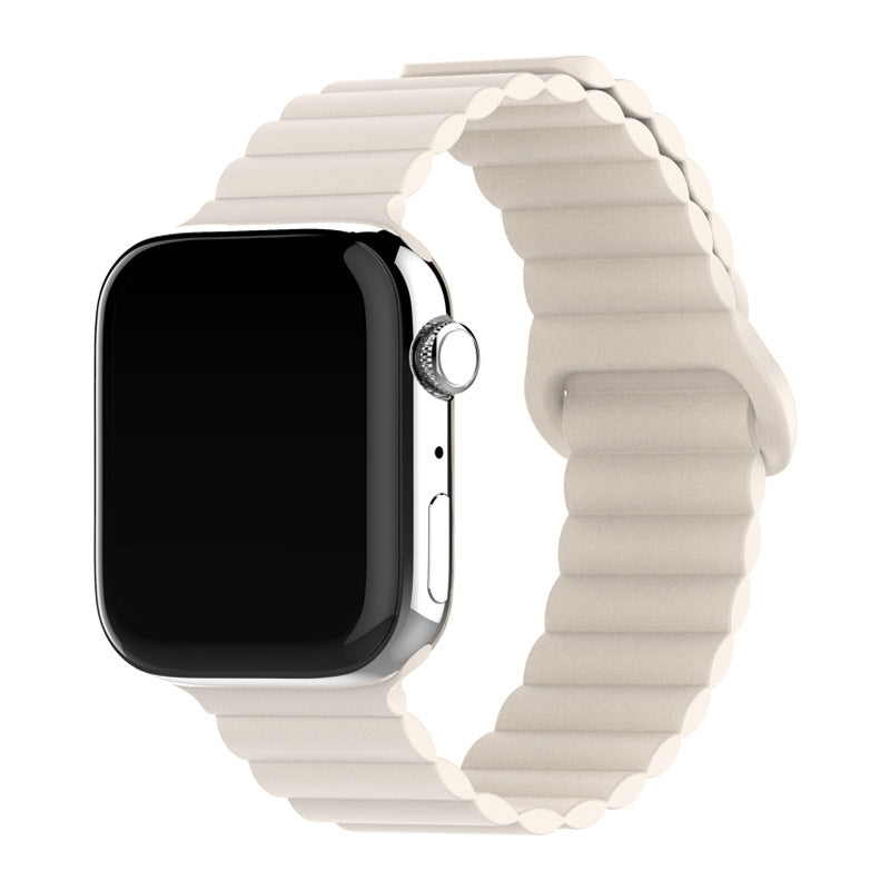 Two-color Silicone Magnetic Back Ring Buckle Watch Band da0f8e90 777e 4bc1 8f89 b01ab79e28e3
