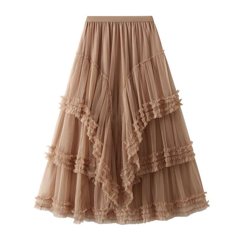Slimming Multi-layer High-grade Gauze Skirt High-grade Skirt da30c525 c03c 489f 8ac2 d961fa759b2b