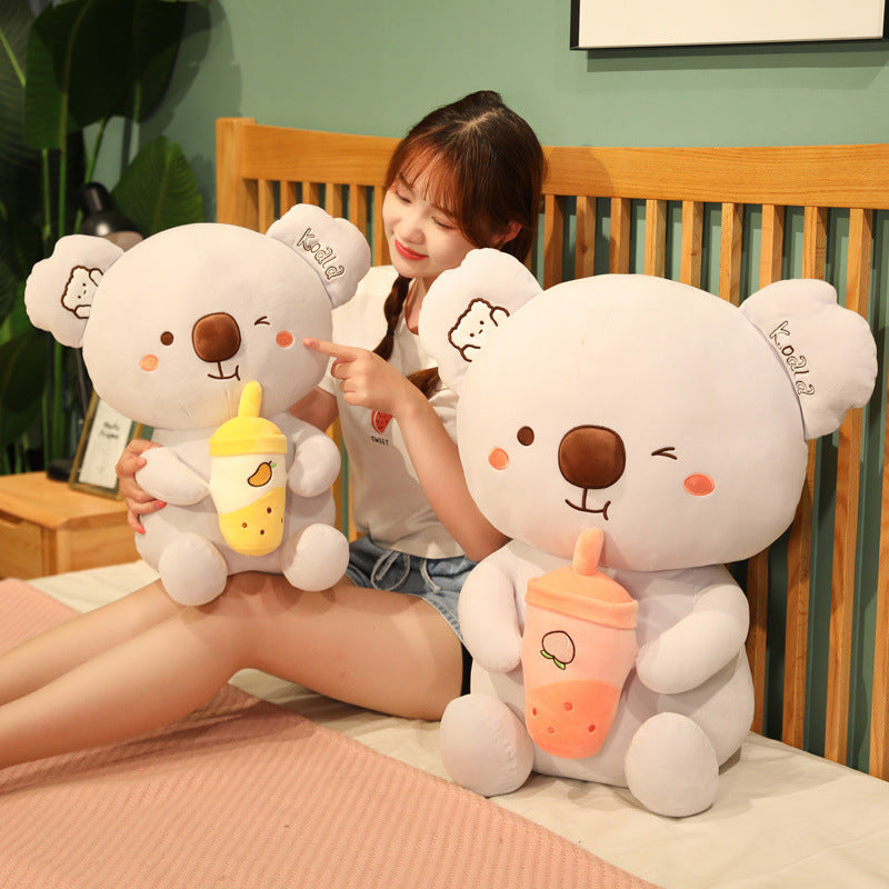 New Soft Milk Tea Cup Plush Doll Cute Koala Pillo da474505 63dd 4531 8b73 c02ced87c81f