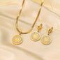 Stainless Steel Necklace Earrings Women's Jewelry Suit da5c2e80 ce6f 4dcc aa8f 26a008e01eea