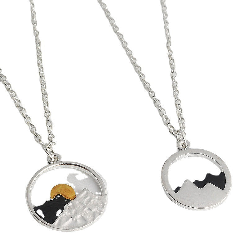 Valentine's Day Gift Sunrise Sunset Mountains Necklace Pendant da7cfae5 1ca4 498d 8e36 5148c628a3de