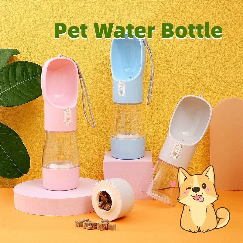 Pet Dog Water Bottle Feeder Bowl Portable Water Food Bottle Pets Outdoor Travel Drinking Dog Bowls Water Bowl For Dogs da8450