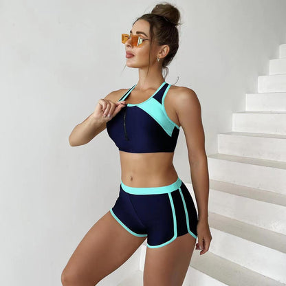 Matching Front Chest Zipper Sports Racing Foreign Trade Swimsuit da9e9250 d9a3 46ee 9b8a 3b7f1c9d6211