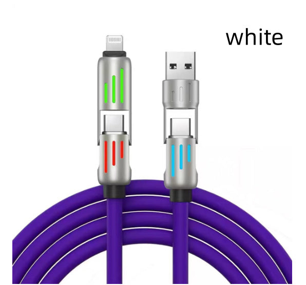 240W Light Column Four-in-one Colorful Indicator Light Mobile Phone Charging Cable - 图片 9