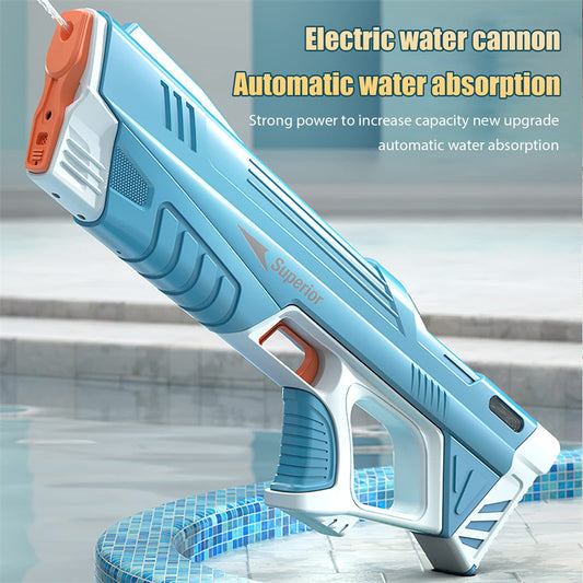 Summer Full Automatic Electric Water Gun Toy Induction Water Absorbing High-Tech Burst Water Gun Beach Outdoor Water Fight To