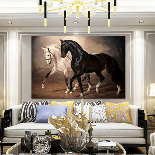 Canvas With Black And White Horses dad7d250 4e47 4d14 9b27 8f97e883ce79