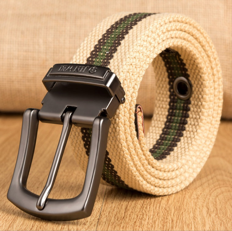 Outdoor Thickened Men's Pin Buckle Canvas Belt dade314f 683c 4104 b1ea be48277d3e13