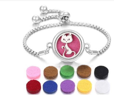 Lucky Tree Aromatherapy Oil Stainless Steel Alloy Bracelet dae66d50 e1a7 40a2 b535 7e3f6df1ea8c