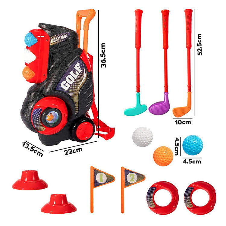 Children's Trolley Box Golf Toy Club Suit Educational Indoor Outdoor Sports Game dae797eb 2626 4e41 aaeb 9d63d7cd0d3d