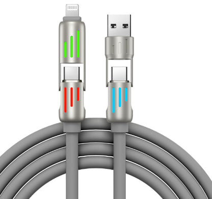 240W Colorful Breathing Light Four-in-one Fast Charge Line - 图片 8