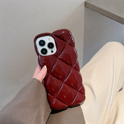 Autumn And Winter Three-dimensional Solid Color Plaid Phone Case dafdf838 f2ba 433d acab b1b7417b2679