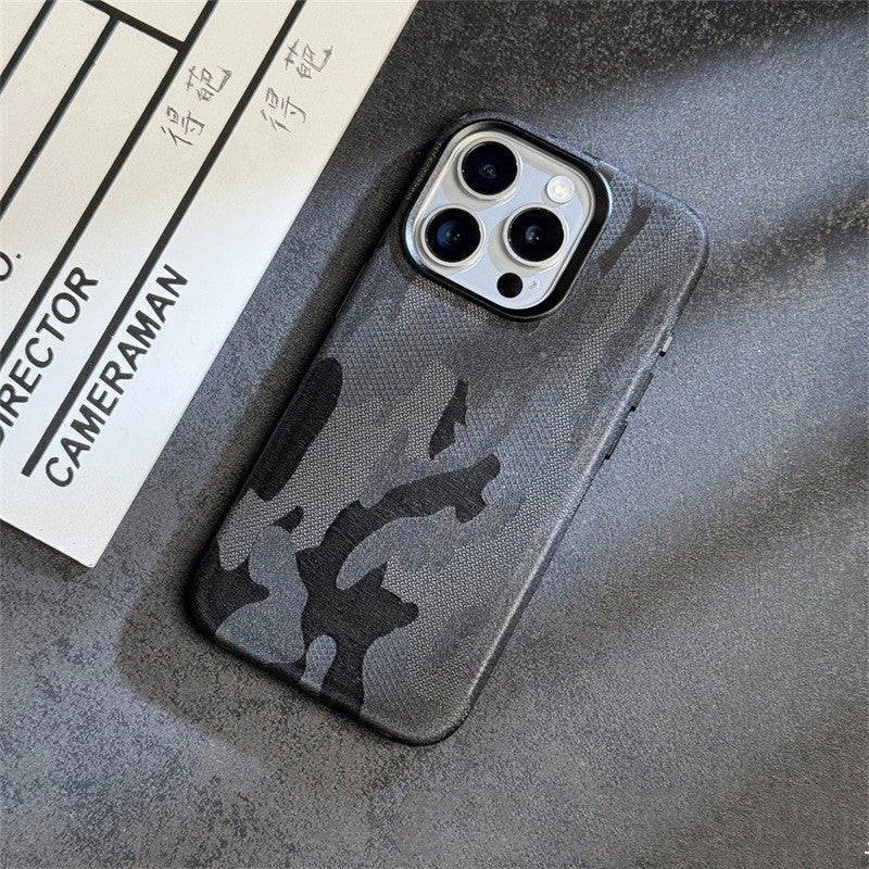 Phone Case Advanced Simple Camouflage Leather Magnetic db1035da ddad 46a1 bc87 8566b58fe1b8