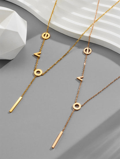 Titanium Steel Letter Fashion Personalized Necklace
