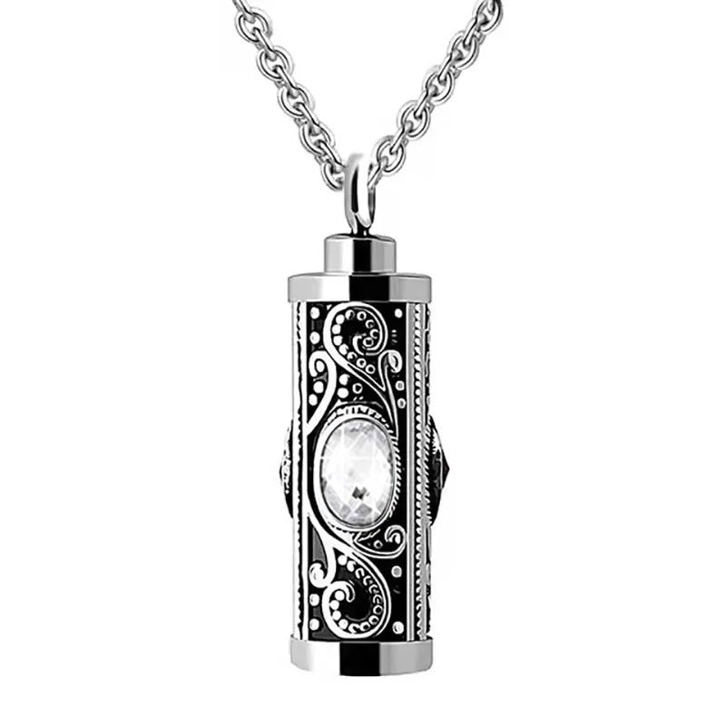 Stainless Steel Birthstone Cinerary Casket Openable Pendant Necklace db87c6e1 bcb1 4c90 b7ba 2de141a56279