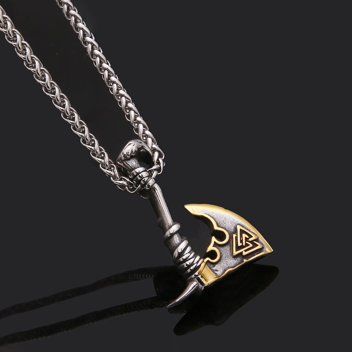 Jewelry Necklace Stainless Steel Axe Pendant Titanium Steel Orchid Chain Men dba4ff59 edc0 444a 9f2d 97e888be5cf2 55bc7176 60