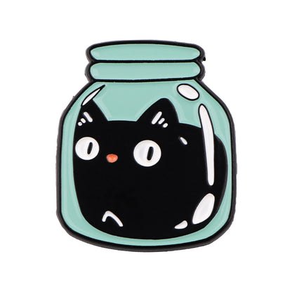 Creative Cartoon Cute Black Cat Alloy Brooch