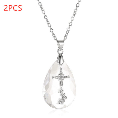 Simple Temperament Wild Drop Pendant Necklace dbc44108 5199 4090 88e4 942f934baa5e