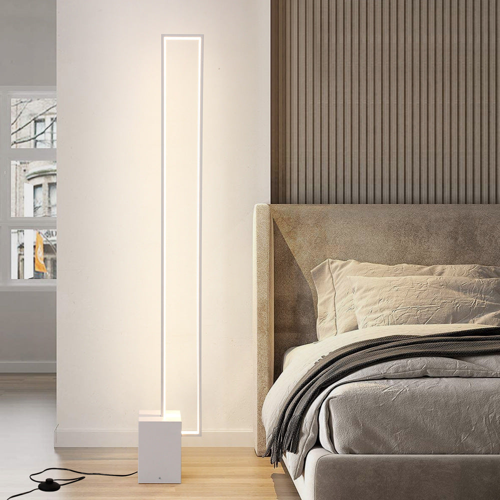 Minimalist Sand Black Floor Lamp Quadriboid Base Square Light Body dbe3a723 ea31 4d76 a0b4 7b162f547317