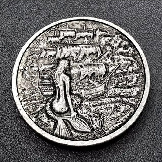 American Pirate 7 Series Morgan Siren Skull Commemorative Coin Factory