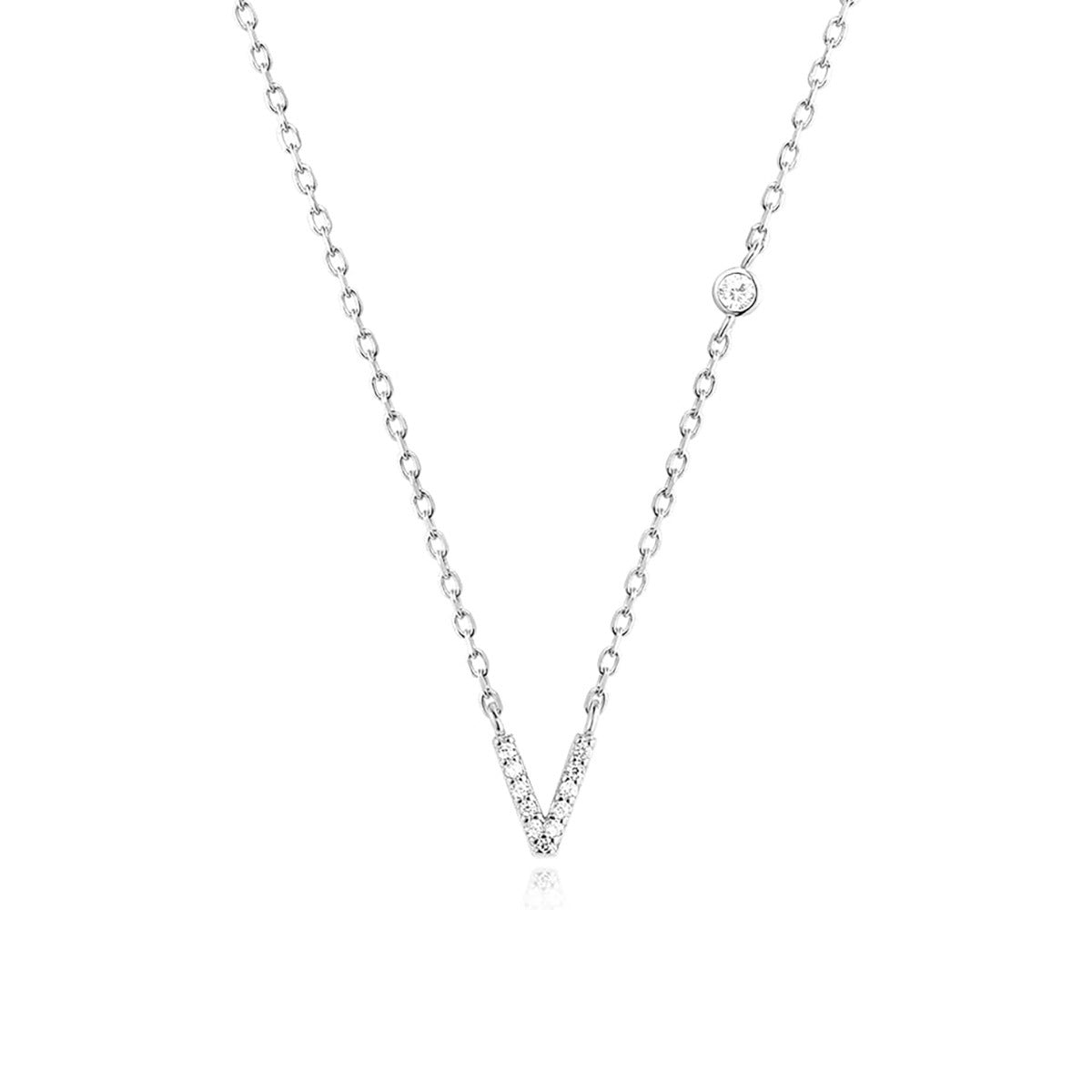 Fashion Jewelry Luxury Gold Color A-Z 26 Letters Necklace CZ Pendant For Women Cute Initials Name Necklace Fashion Party Wedd