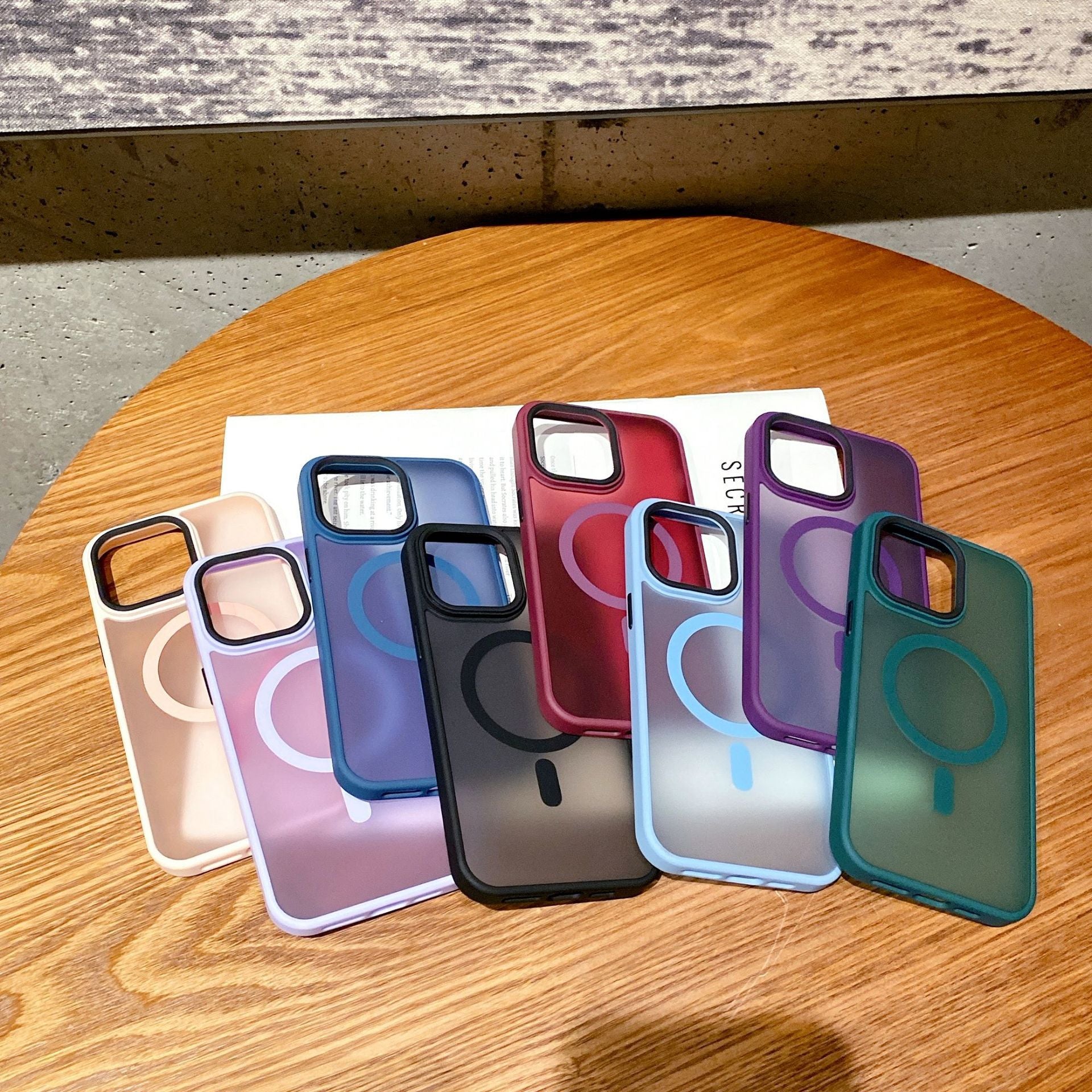 Soft Color Magnetic Phone Case Frosted Feel Protective Shell dc16ecac e844 4961 84ea a40fab77414c