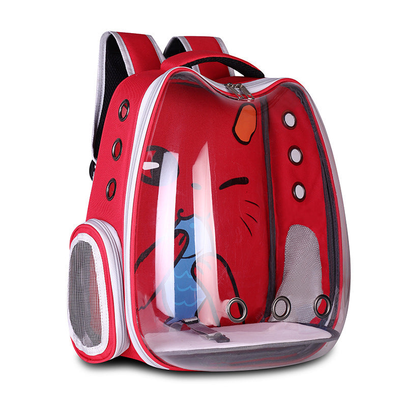Pet Supplies Pet Backpack Convenient Pet Space Bag Breathable Shoulder Cat Bag Dog Bag dc1aeb7b 1a46 4b80 80e9 e1a0ca861816