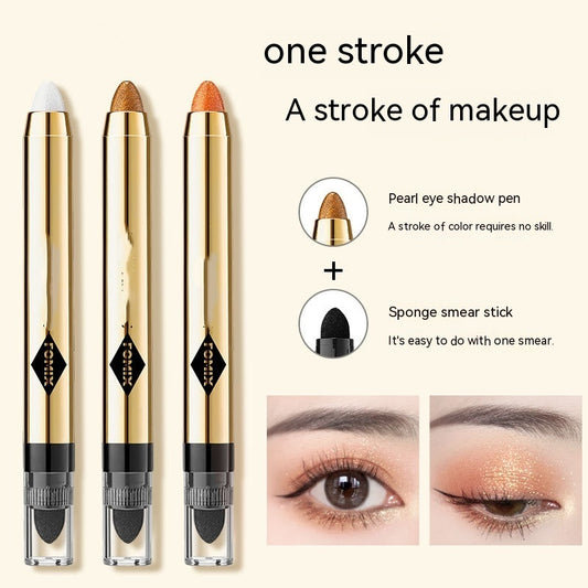 Magic Color Shining Highlight Eyeliner Pen Pearlescent Thin And Glittering Repair And Brightening Double-headed Smudger One-t