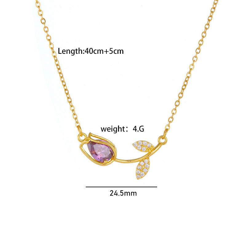 Tulip Flower Necklace For Women dc67716d e0d7 4b9a b7e1 faba1853ca75