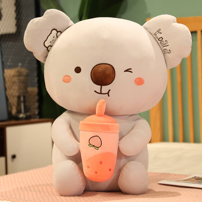New Soft Milk Tea Cup Plush Doll Cute Koala Pillo dc6da50c 6b7c 4773 b870 fbc8d5c2ad41