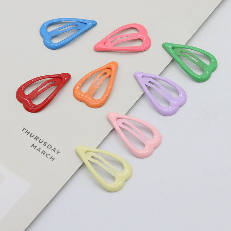 Oil Dripping Spray Paint Side Clip Bang Clip Love Children's Hair Accessories dc81ab02 fb9b 48ad a1cd 6edc2657941e